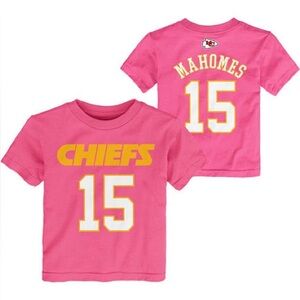 Patrick Mahomes Chiefs Toddler Girls Pink Tee 👶🏈